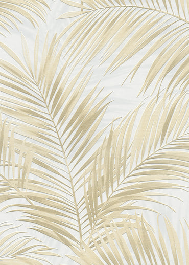 Beige Palm Leaf Wallpaper | Neutral Tropical Botanical Wallpaper | Modern Vinyl Wallpaper Non-Woven | Minimalist Nature Wall Decor