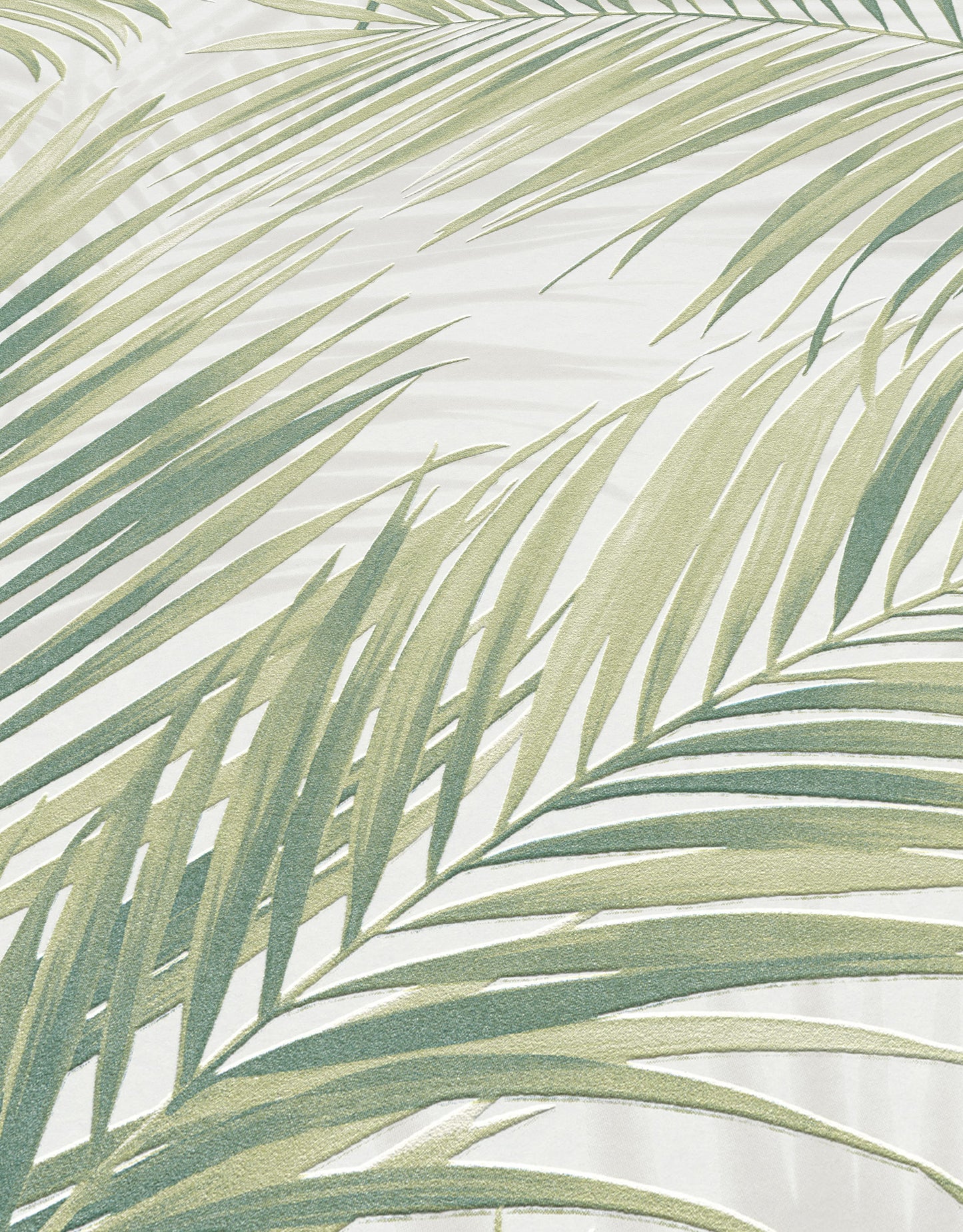 Green Palm Leaf Wallpaper | Tropical Botanical Wallpaper | Modern Vinyl Wallpaper Non-Woven | Neutral Nature Wall Decor | Cameo Collection