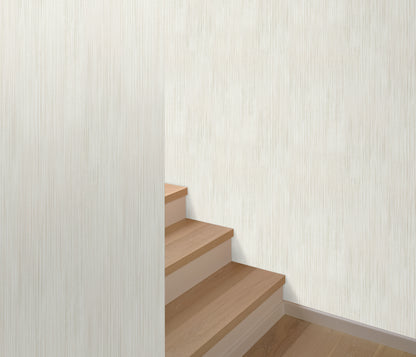 Beige Stripe Wallpaper | Modern Vertical Line Wallpaper | Neutral Textured Vinyl Wallpaper | Minimalist Wall Decor | Cameo Collection