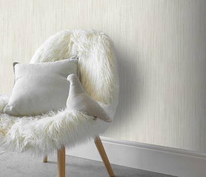 Beige Stripe Wallpaper | Modern Vertical Line Wallpaper | Neutral Textured Vinyl Wallpaper | Minimalist Wall Decor | Cameo Collection