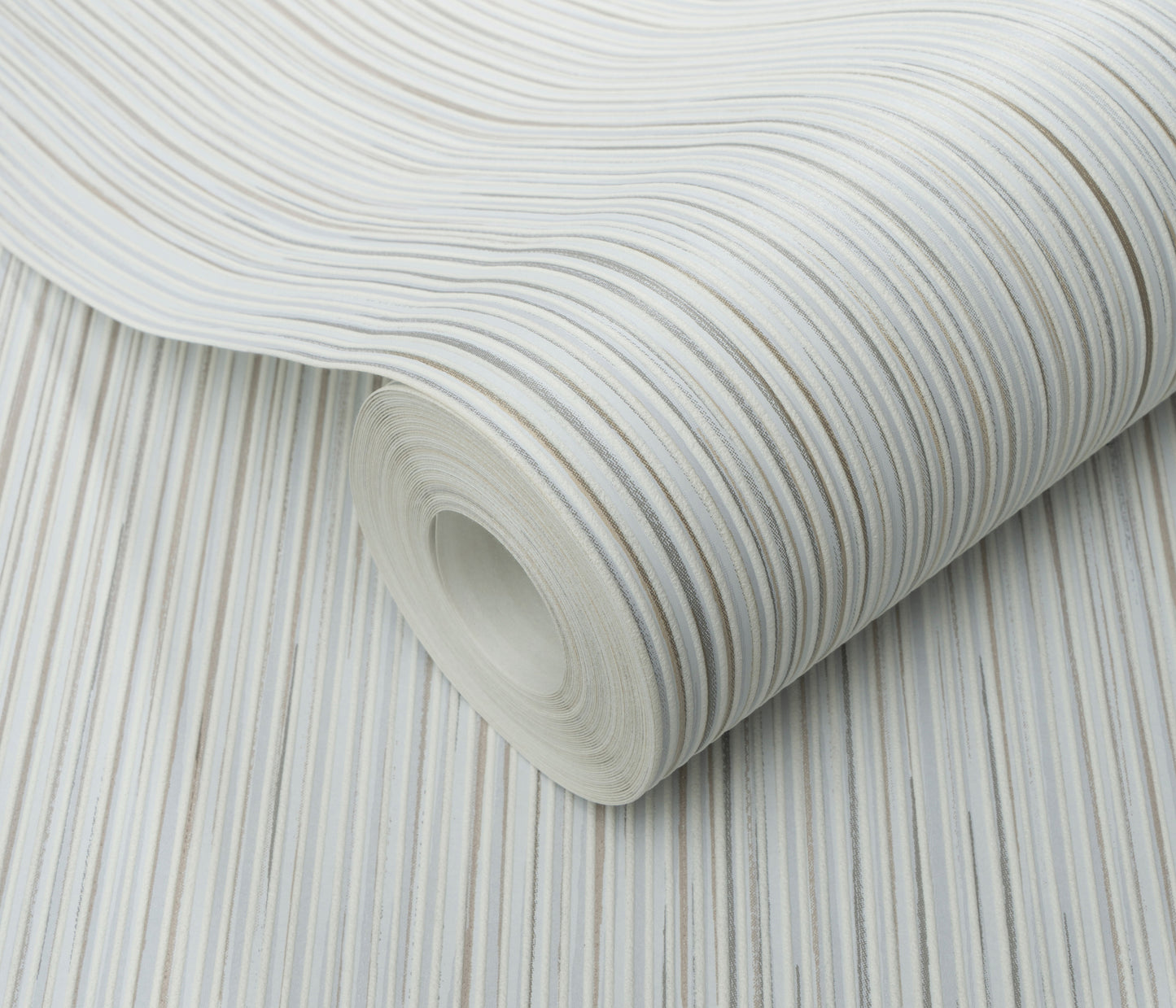 Neutral Stripe Wallpaper Beige Grey | Modern Vertical Line Wallpaper | Textured Vinyl Wallpaper | Minimalist Wall Decor | Cameo Collection