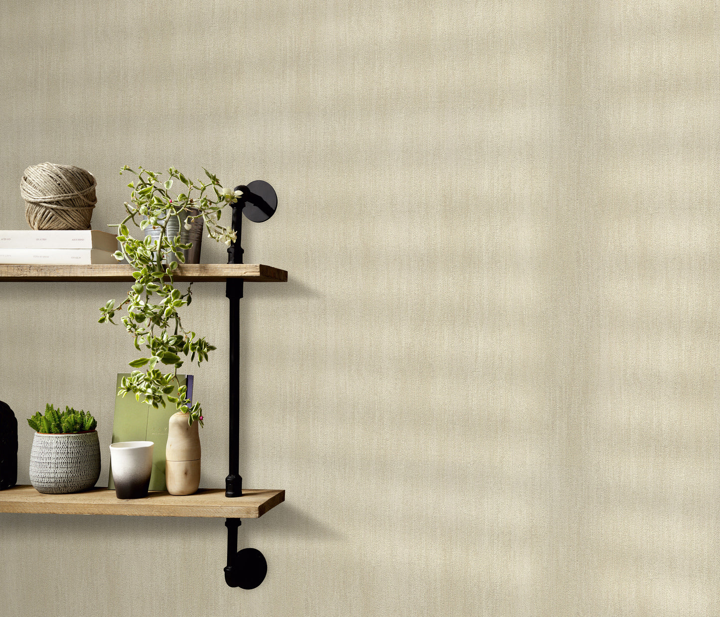 Modern Beige Textured Wallpaper | Vinyl Wallpaper Non-Woven | Neutral Sand Minimalist Wall Covering | Warm Fabric Effect | Cameo Collection