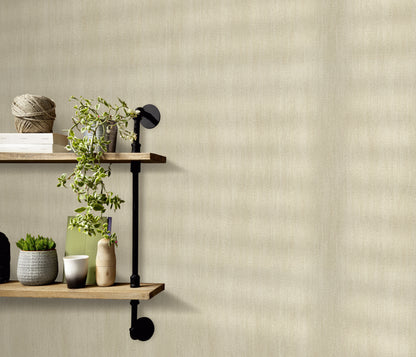 Modern Beige Textured Wallpaper | Vinyl Wallpaper Non-Woven | Neutral Sand Minimalist Wall Covering | Warm Fabric Effect | Cameo Collection