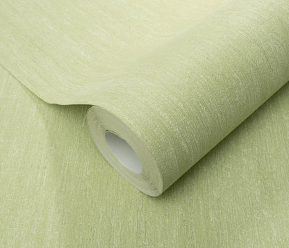Green Textured Wallpaper | Soft Sage Vinyl Wallpaper | Modern Minimalist Wall Covering | Subtle Fabric Effect | Cameo Collection