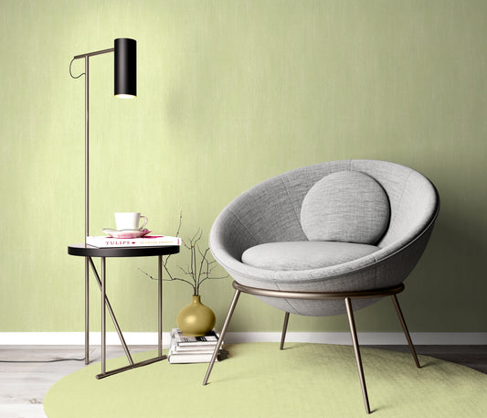Green Textured Wallpaper | Soft Sage Vinyl Wallpaper | Modern Minimalist Wall Covering | Subtle Fabric Effect | Cameo Collection