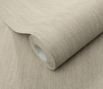 Beige Greige Textured Wallpaper | Neutral Vinyl Wallpaper | Modern Minimalist Wall Covering | Soft Fabric Effect | Cameo Collection