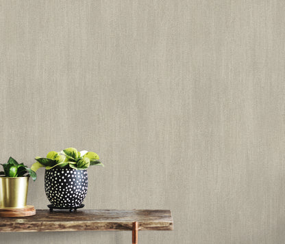 Beige Greige Textured Wallpaper | Neutral Vinyl Wallpaper | Modern Minimalist Wall Covering | Soft Fabric Effect | Cameo Collection
