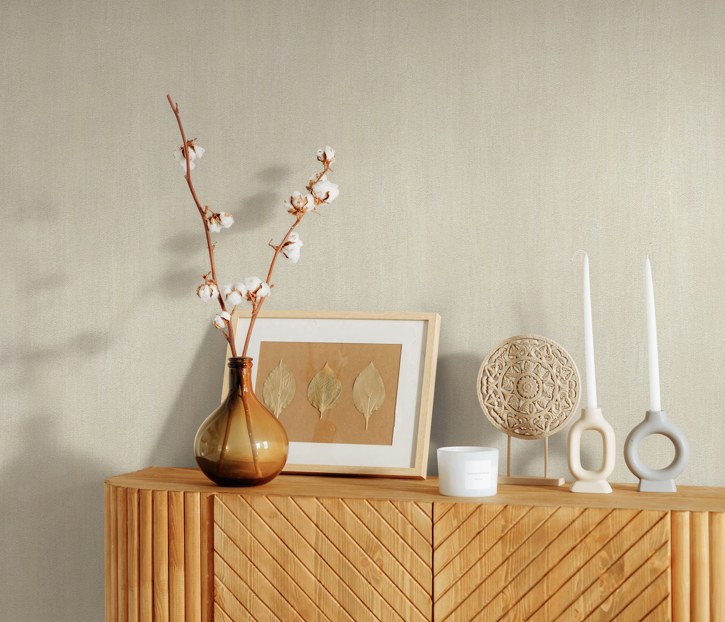 Cream Textured Wallpaper | Soft Neutral Vinyl Wallpaper | Modern Minimalist Wall Covering | Linen Effect Wall Decor | Cameo Collection