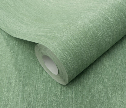 Sage Green Wallpaper Textured Vinyl Wallpaper Non Woven Minimalist Plain Fabric Effect Wall Decor