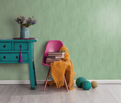 Sage Green Wallpaper Textured Vinyl Wallpaper Non Woven Minimalist Plain Fabric Effect Wall Decor