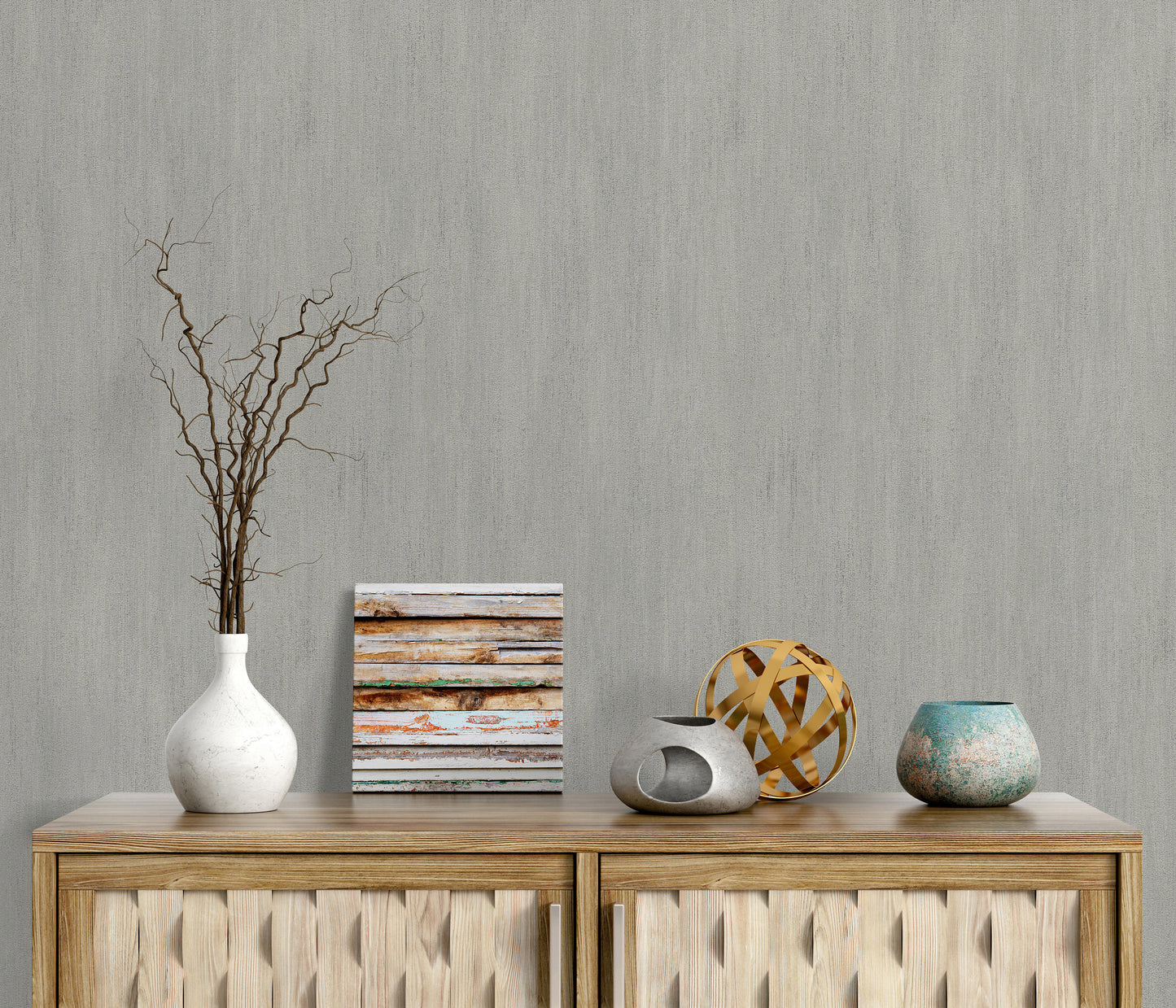 Gray Wallpaper Textured Wallpaper Vinyl Wallpaper Non Woven Neutral Minimalist Plain Wall Covering