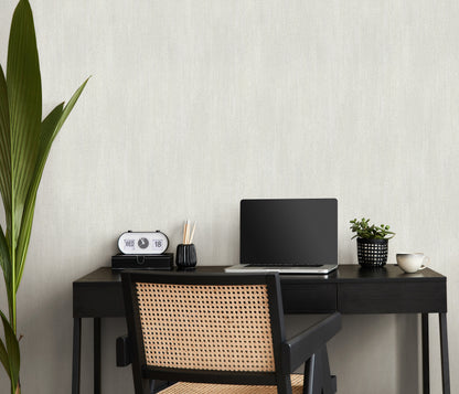 Soft Beige Wallpaper Modern Textured Vinyl Wallpaper Non Woven Minimalist Plain Neutral Wall Decor