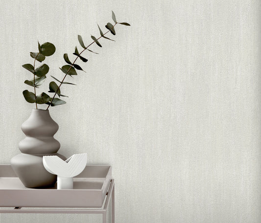 Soft Beige Wallpaper Modern Textured Vinyl Wallpaper Non Woven Minimalist Plain Neutral Wall Decor