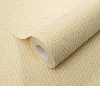 Chevron Textured Wallpaper Beige Vinyl Wallpaper Non Woven Zigzag Pattern Neutral Modern Wall Covering