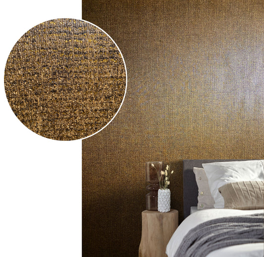 Luxury Bronze Textured Wallpaper with Subtle Metallic Shine