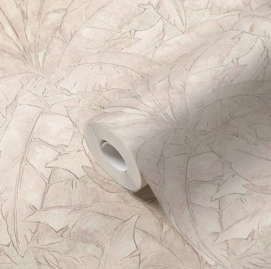 Floral Tropical Beige Modern Wallpaper