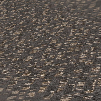 Dark Brown Metallic Textured Vinyl Wallpaper