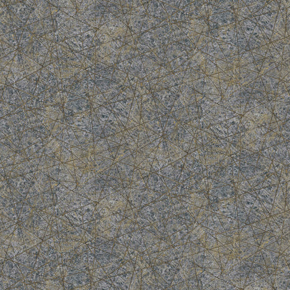 Grey & Gold Geometric Vinyl Wallpaper