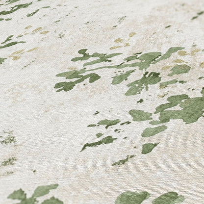Green Botanical Textured Wallpaper