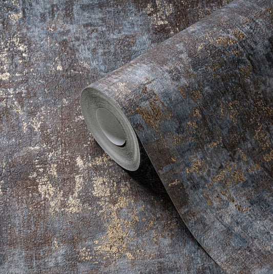 Modern Rustic Blue Gray Textured Faux Concrete wallpaper