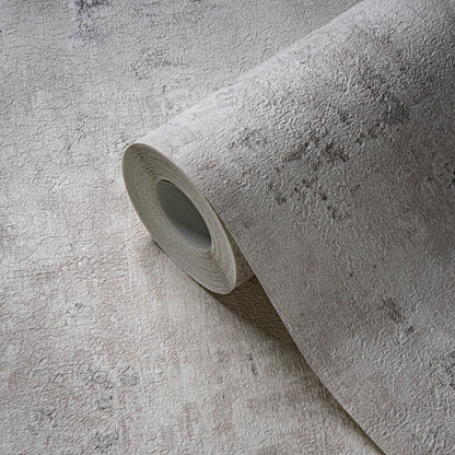 Light Beige Concrete Look Vinyl Wallpaper – Modern Textured Wall Covering