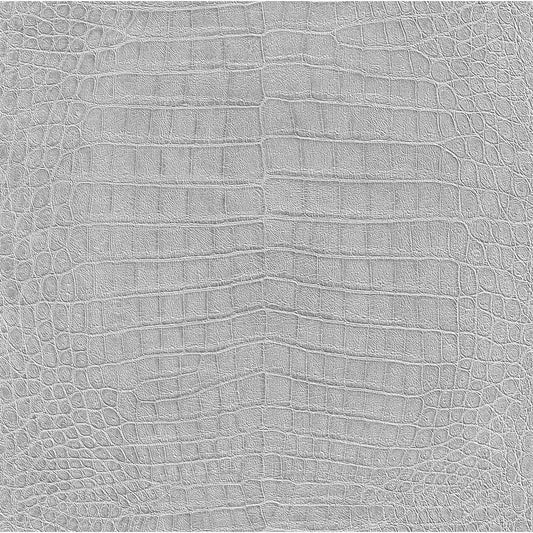 Luxury Crocodile Texture Grey Vinyl Wallpaper